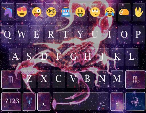 Scorpio Emoji Keyboard Theme स्क्रीनशॉट 5