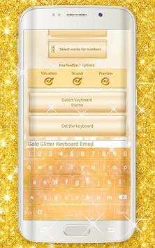 Gold Glitter Keyboard Emoji screenshot 6
