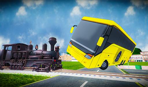 Autobús Vs Indian Train Furious Racing 2020 screenshot 1