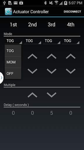 Wi-Fi Actuator Control App screenshot 4