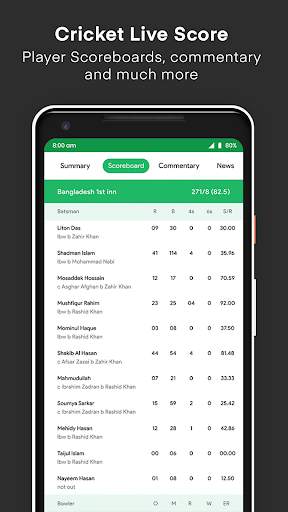 Live Cricket Score : Live Line, Schedule & News screenshot 3