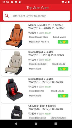 TopAutoCare (Online Car Seat Cover Booking App) screenshot 3
