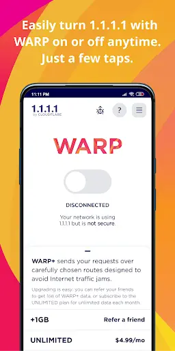 1.1.1.1: Faster & Safer Internet screenshot 1