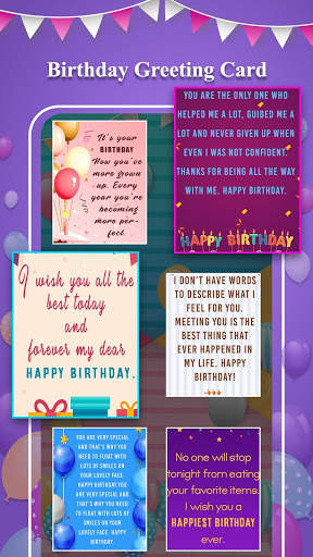 Happy Birthday Wishes & Greeting Cards Maker screenshot 4