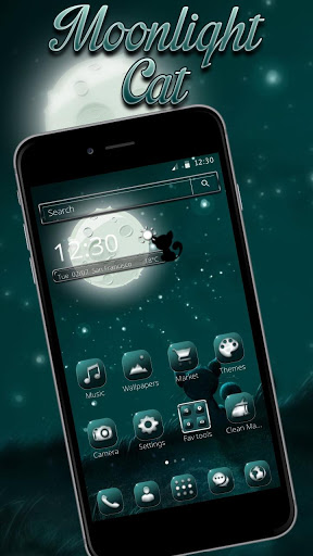 Moonlight Cat Android Theme screenshot 1