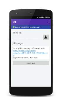 CQ: share your location by SMS screenshot 5