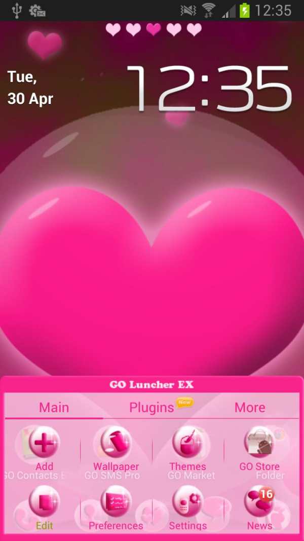Hearts Theme for GO Launcher screenshot 2