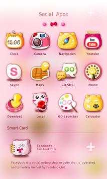 Pinky Cat GO Launcher Theme screenshot 4
