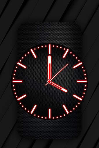Red Analog Clock Live Wallpaper screenshot 3