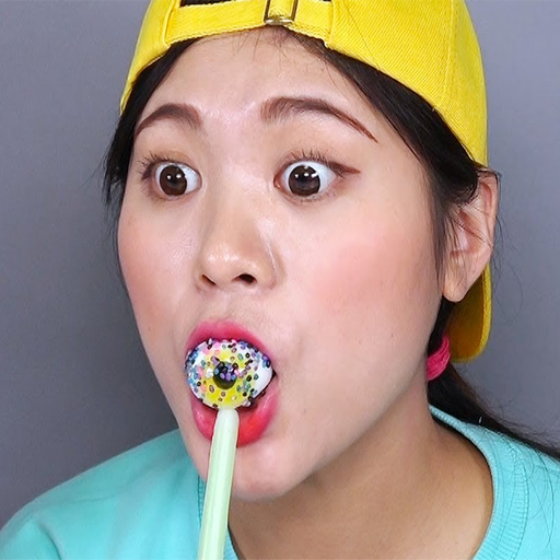 Eating sweet candy icon
