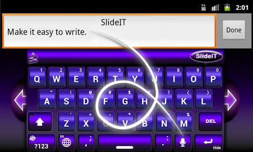 SlideIT Purple 3D Skin screenshot 3