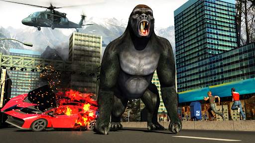 Gorilla Ropehero Gangster Crime City Flying Hero screenshot 2