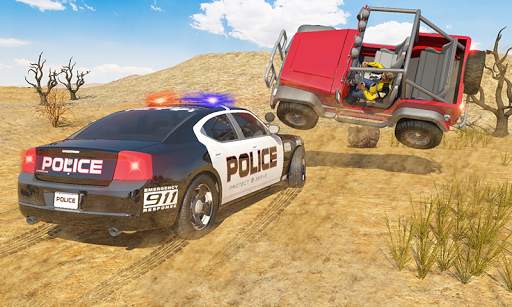 Offroad Jeep Prado Driving - Police Chase Games screenshot 3