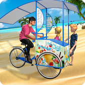 Beach Ice Cream Shop: Ice Cream Delivery Games icon