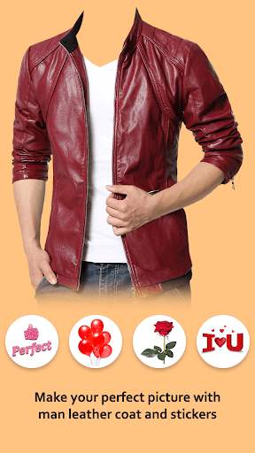 Man Leather Coat Photo Editor screenshot 3
