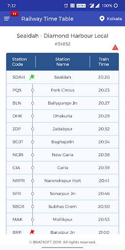 RTT Kolkata: Offline Rail Time screenshot 7