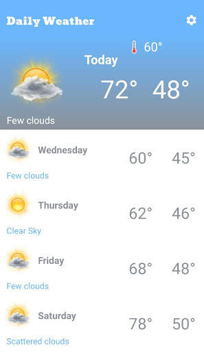 Daily Weather screenshot 1