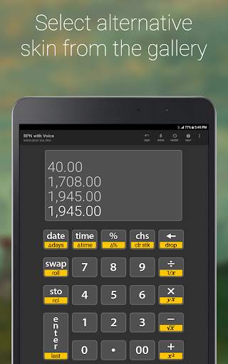 S3 RPN Calculator with Voice 23 تصوير الشاشة