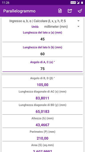 Calcolatore di geometria screenshot 3