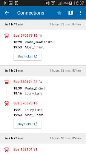 Czech Public Transport IDOS screenshot 6