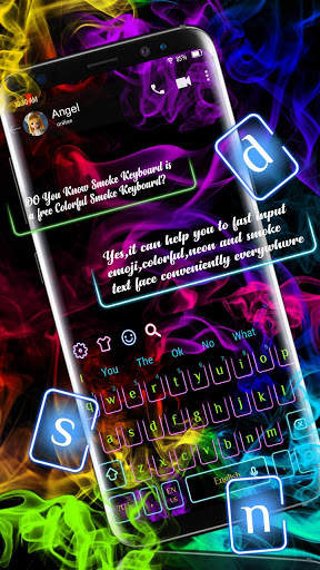 Colorful Smoke SMS Keyboard Theme screenshot 2