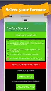 Gift Code Generator | Activator screenshot 3