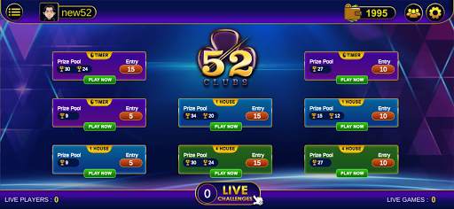 52 Clubs - A Poker, Rummy , Ludo and Casino Games. screenshot 2