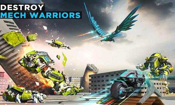 Robot Transforming Wild Eagle Cop Car- Robot Games screenshot 2