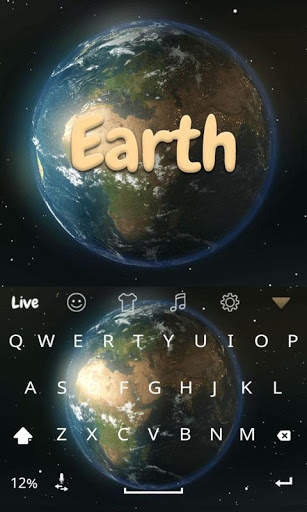 Earth Rotating Live Keyboard screenshot 1
