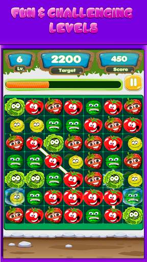Fruit & Veggies : Link Line Match 3 Puzzle Game screenshot 6