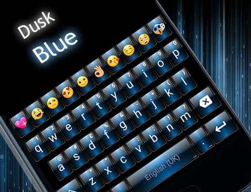 Dusk Blue Emoji Keyboard screenshot 8