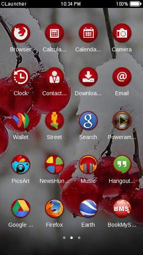 Snowy Cherry C launcher Theme screenshot 3