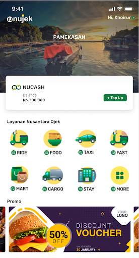 Nujek - Nusantara Ojek screenshot 1