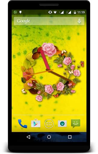 Flower Clock Live Wallpaper screenshot 3
