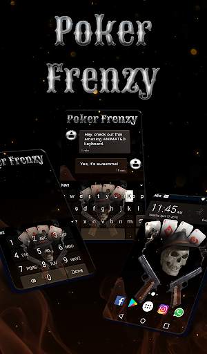 Poker Frenzy Animated Keyboard   Live Wallpaper screenshot 1
