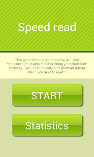Speed reading game screenshot 1