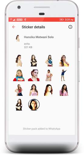 Hansika Motwani Stickers 4 WhatsApp screenshot 2