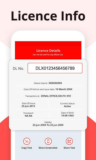RTO vehicle & licence info screenshot 5