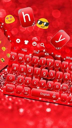 Red Rose Diamond Keyboard screenshot 2