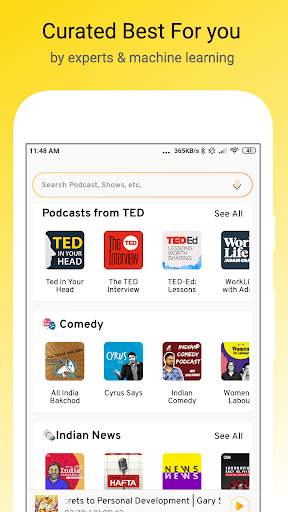 lystn: Podcast Radio FM Streamer & Offline Player 5 تصوير الشاشة