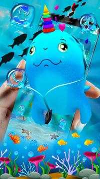 Animated Unicorn Fish Launcher Theme. screenshot 3