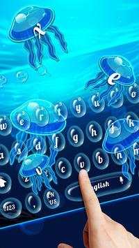 Blue Jellyfish Keyboard Theme screenshot 2
