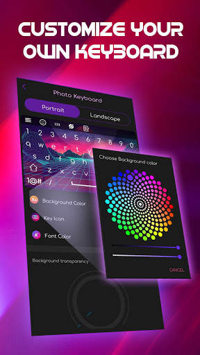 Neon Keyboard Theme - LED Light Background screenshot 2