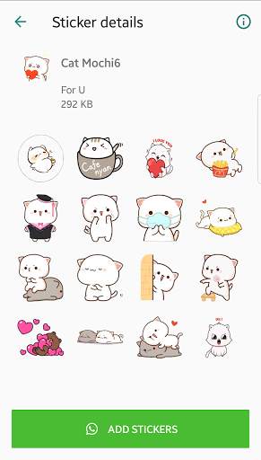 Mochi Peach Cat Stickers for WhatsApp 😻 screenshot 3