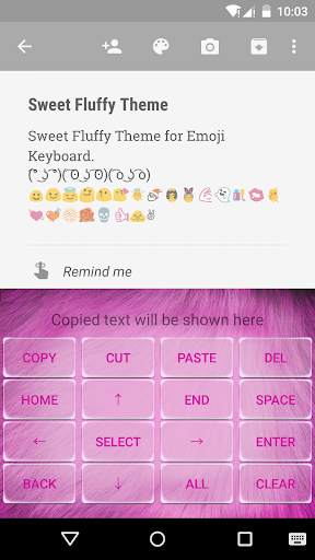 Sweet Fluffy Emoji Keyboard screenshot 3