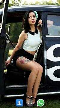 Sexy Girl Car Models Wallpaper screenshot 4
