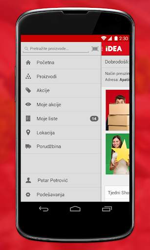 IDEA mobile application screenshot 2