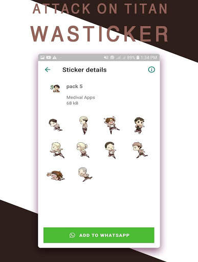 Attack On Titan (AOT) WASticker screenshot 3