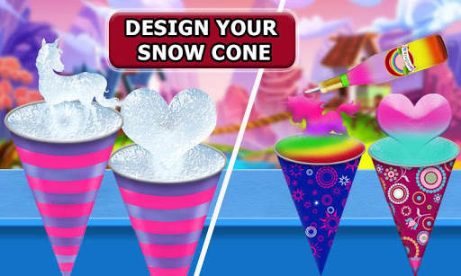 Snow Rainbow Ice Cone Maker: Icy Candy fun screenshot 2