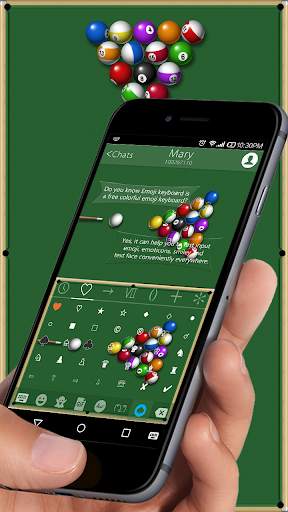 Snooker Emoji Keyboard Theme - Ball Pool screenshot 4